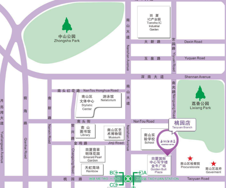 Location of satosa hotel